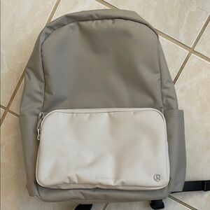 lululemon athletica Gray and White Men's Backpack